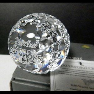 Waterford Crystal 2009 World Series MLB New York Yankees Baseball w/ Box & Case